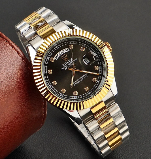 RLX Oyster Perpetual – 2 Tone -Day & Date-Stainless Steel With Black Dial