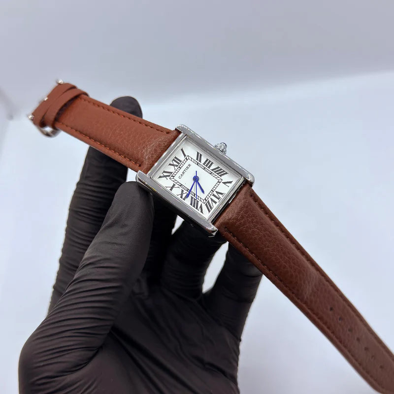 CARTIER TANK / BROWN STRAP