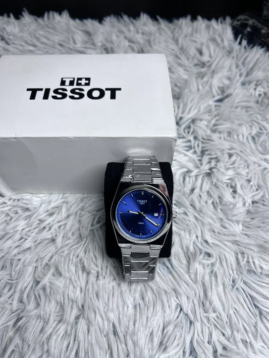 Tissot PRX Silver Stainless Steel Blue Dial Quartz Watch