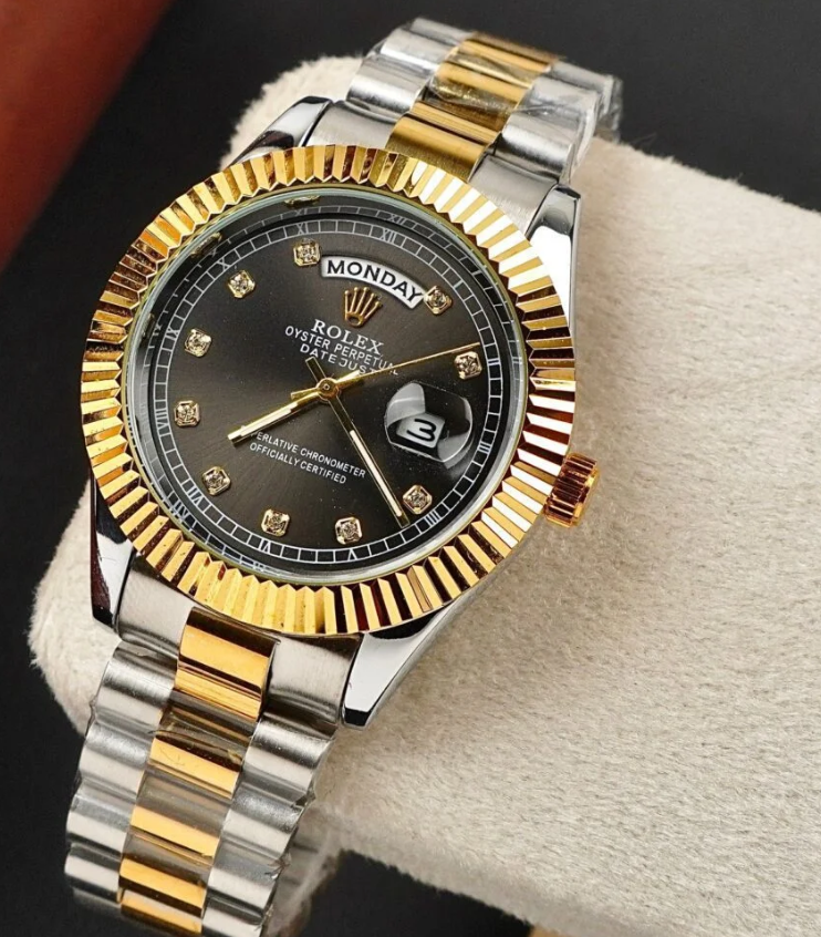 RLX Oyster Perpetual – 2 Tone -Day & Date-Stainless Steel With Black Dial