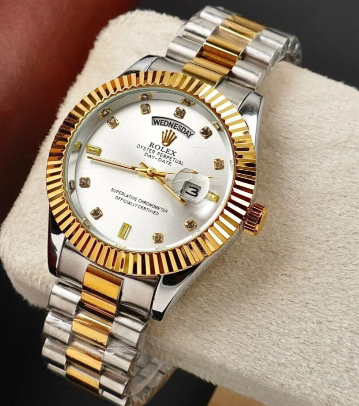 RLX Oyster Perpetual – 2 Tone -Day & Date-Stainless Steel With White Dial