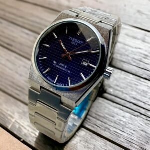 Tissot PRX Silver Stainless Steel Blue Dial Quartz Watch for Men's