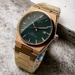 Tissot PRX Gold Stainless Steel Green Dial Quartz Watch for Men's