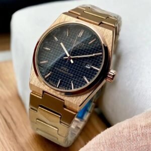 Tissot PRX Gold Stainless Steel Blue Dial Quartz Watch for Men's